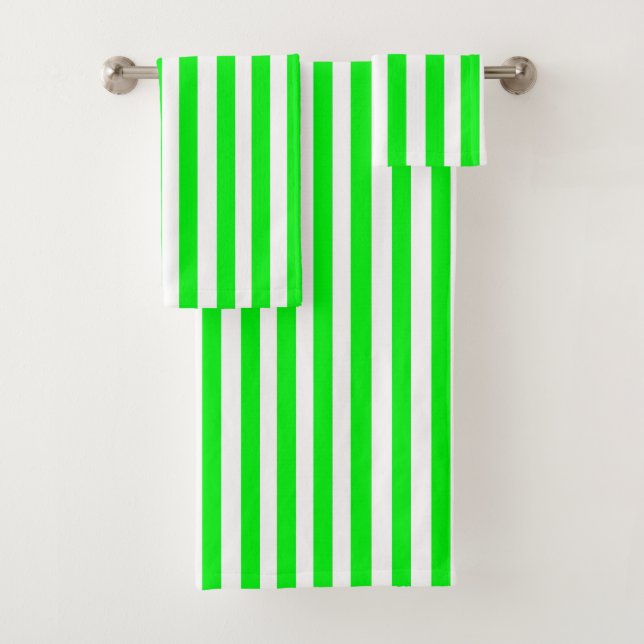 Grüne gestreifte Handtücher (Insitu)