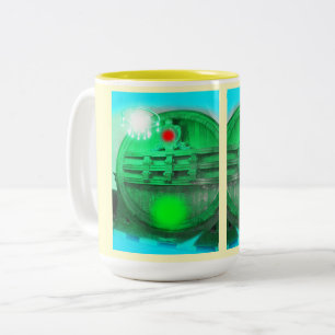 Grüne Gewölbeeingänge Kunst Zweifarbige Tasse