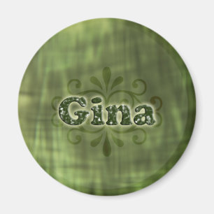 Grüne Gina Magnet