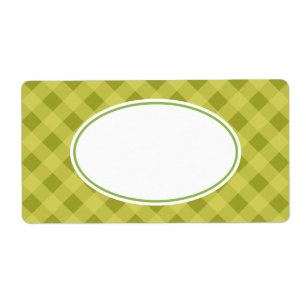 Grüne Gingham-Etiketten