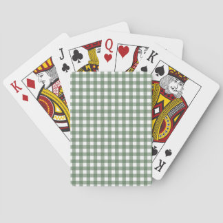 Grüne Gingham-Spielkarten Spielkarten