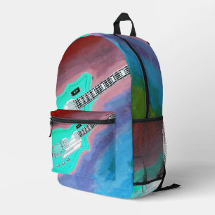 Grüne Gitarre Rucksack 