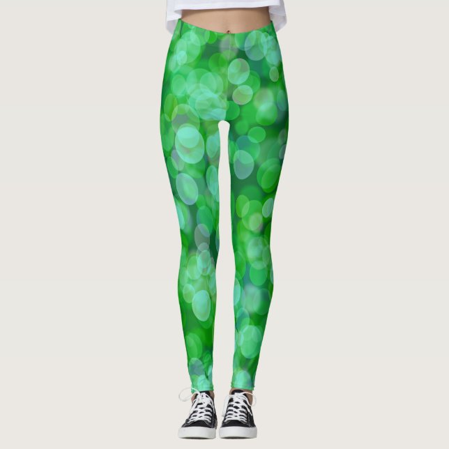Grüne Gleitfarbe Leggings (Vorderseite)