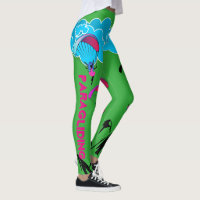 Grüne Gleitschirmfliegen-Elf-Leggings