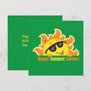 Grüne glückliche Sommersolstice 2024 Karte