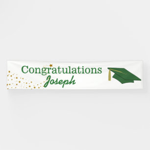 Grüne Glückwunsch-graduierte Fahne Banner