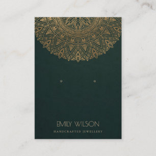 GRÜNE GOLD CLASSIC VERZIERT MANDALA EARRING DISPL VISITENKARTE