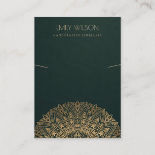 GRÜNE GOLD CLASSIC VERZIERT MANDALA NECKLACE DISP VISITENKARTE