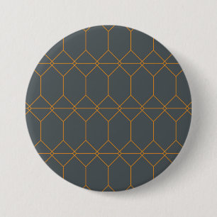 Grüne, goldene, einfache, retro, elegante Illustra Button