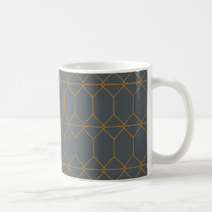 Grüne, goldene, einfache, retro, elegante Illustra Kaffeetasse