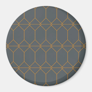 Grüne, goldene, einfache, retro, elegante Illustra Magnet