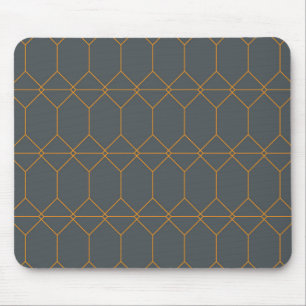 Grüne, goldene, einfache, retro, elegante Illustra Mousepad