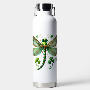 GRÜNE & GOLDENE IRISCHE LIBELLE TRINKFLASCHE