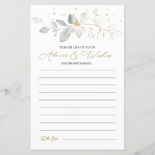 Grüne Goldfolienberater und Wünsche für neue Elter