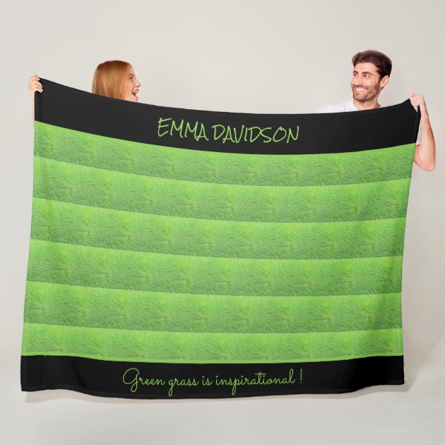 Grüne Gras Niedlich Stilvoll und elegant Fleecedecke (Beispiel)