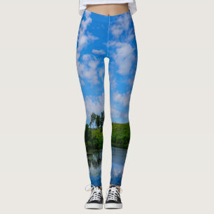 Grüne Grasbäume Naturschutz Himmelssee Landschaft Leggings