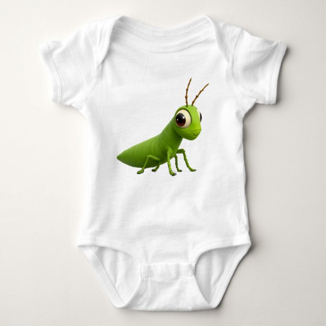 Grüne Grashütte Baby Strampler (Vorderseite)