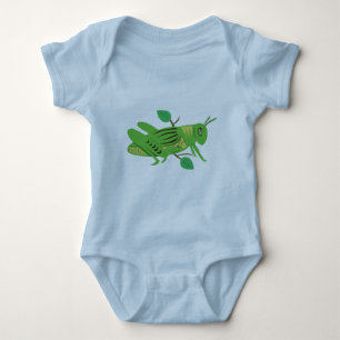Grüne Grasshopper Baby Strampler
