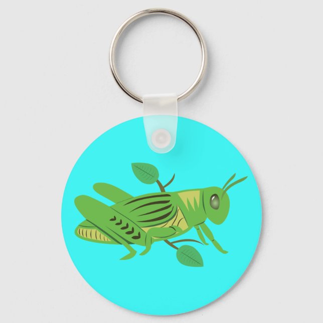 Grüne Grasshopper Schlüsselanhänger (Vorderseite)