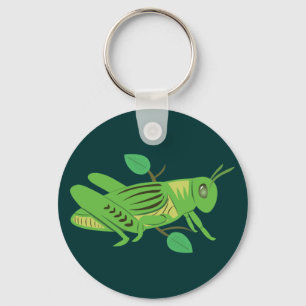 Grüne Grasshopper Schlüsselanhänger