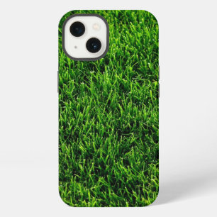 Grüne Grasstruktur von einem Fußballfeld iPhone Hülle