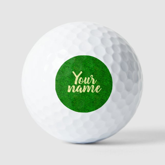 Grüne Grastextur von einem Fußballfeld Golfball (Vorderseite)