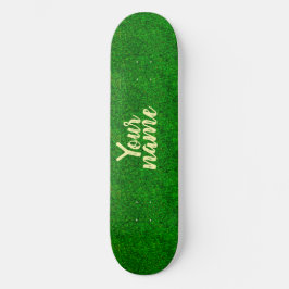 Grüne Grastextur von einem Fußballfeld Skateboard