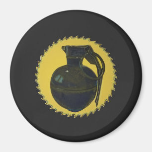 Grüne Grenade Magnet