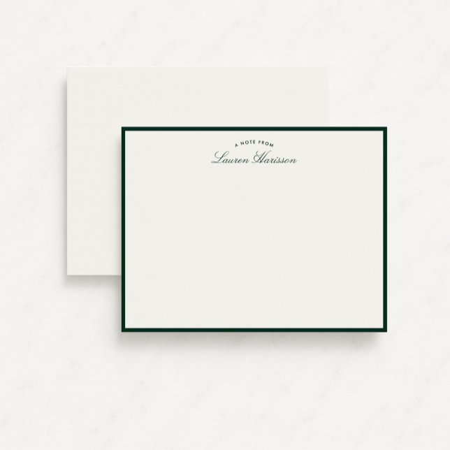 Grüne Grenze Elegante Moderne Stationery Note Card Einladung (Von Creator hochgeladen)