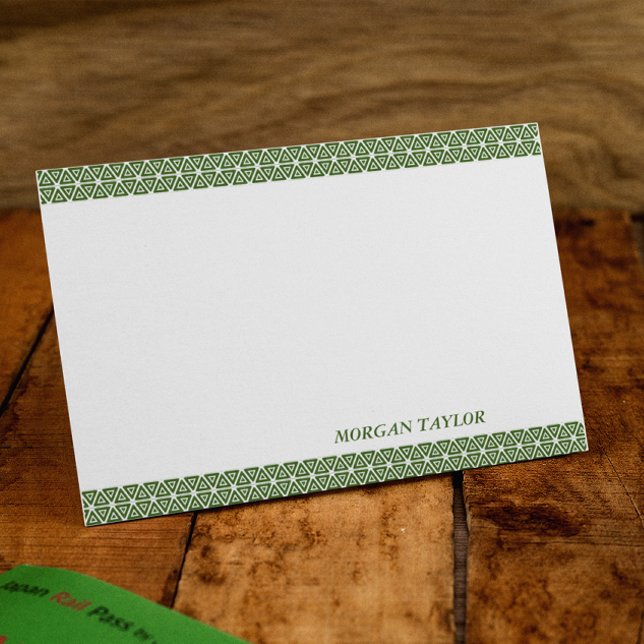 Grüne Grenzen Personalisierte Mitteilungskarten (Von Creator hochgeladen)