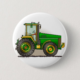 Grüne große Traktor-Buttone Button