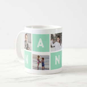 Grüne Großmutter 5 Foto Collage Nana Kaffeetasse