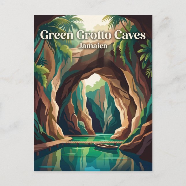Grüne Grotto-Höhlen Jamaika Postkarte (Vorderseite)