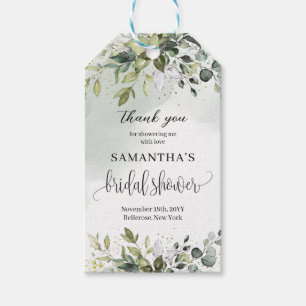 Grüne Grüne Eukalyptus Blattgold Geschenkanhänger