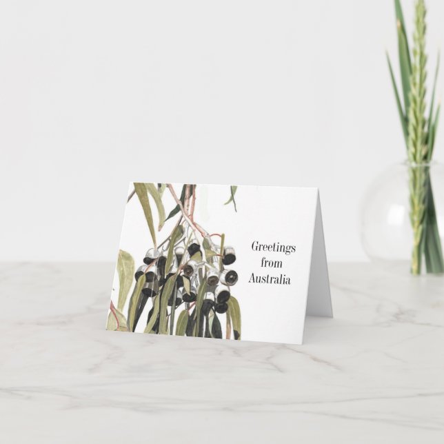 Grüne Grüne Flora aus Australien Karte (Vorderseite)