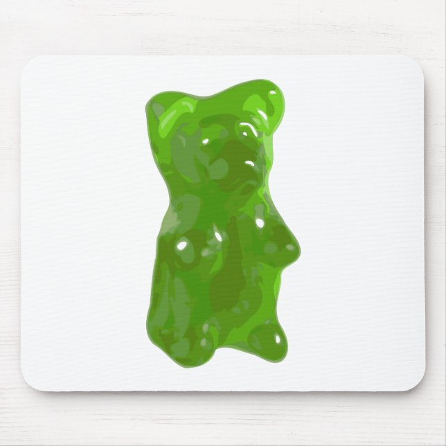Grüne gummiartige Bärn-Süßigkeit Mousepad (Vorne)