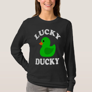 Grüne Gummiente Lucky Ducky Quack St. Patrick D T-Shirt