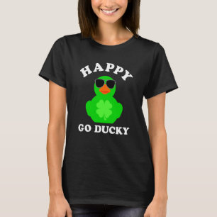 Grüne Gummiente Sonnenbrille Happy Go Ducky St Pat T-Shirt