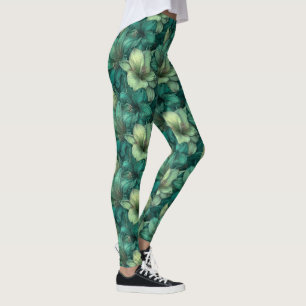 Grüne Gym-Bekleidung Amaryllis Akzent Geschenke fü Leggings