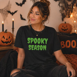 Grüne Halloween-Typografie-T-Shirt zur unheimliche Tri-Blend Shirt