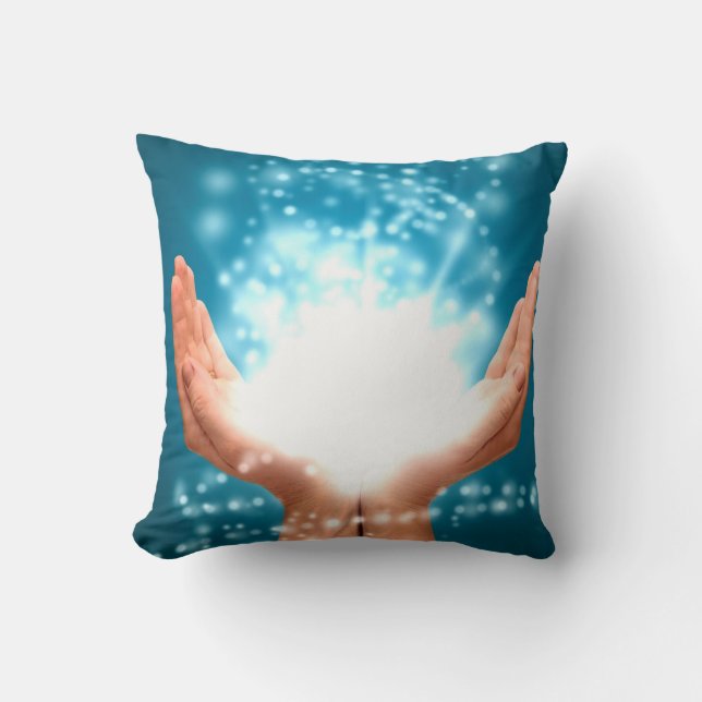 Grüne Hände chakra Reiki Energie Zen-Yoga Kissen (Vorderseite)