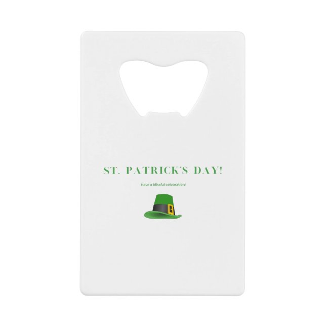 Grüne Hasen | Haben Sie einen Blissful St Patrick' Geldbeutel Flaschenöffner (Vorderseite)