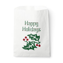 Grüne Heilige und rote Berries Happy Holidays 50