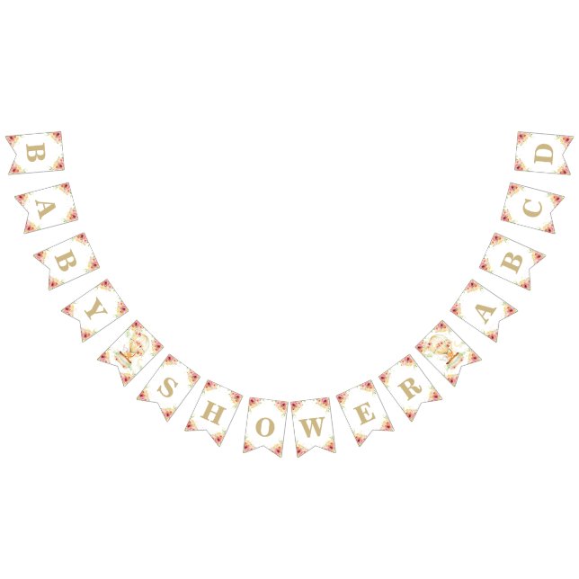 Grüne Heißluftballon Tiere Neutrale Babydusche Wimpelkette (Alle)