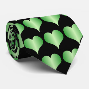 Grüne Herzen Design Krawatte