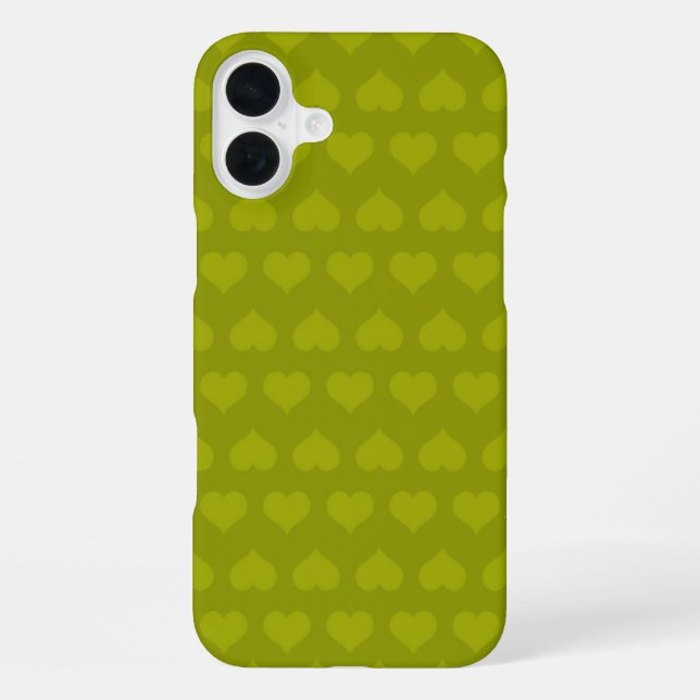 Grüne Herzen iPhone Hülle (Rückseite)