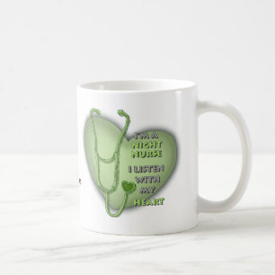 Grüne Herznachtsnacht Kaffeetasse