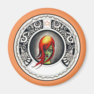 Grüne Hexe Magnet