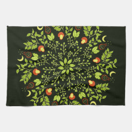 Grüne Hexe Mandala - Tränke und Pilze Geschirrtuch