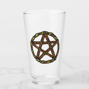 Grüne Hexe Pagan Pentakel Natur Wicca Glas